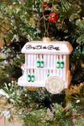 Bubbly Cart Glass Ornament