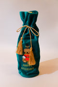 Teddy Bear Embroidered Wine Bag