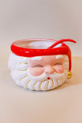 Santa Punch Bowl & Ladle- Red
