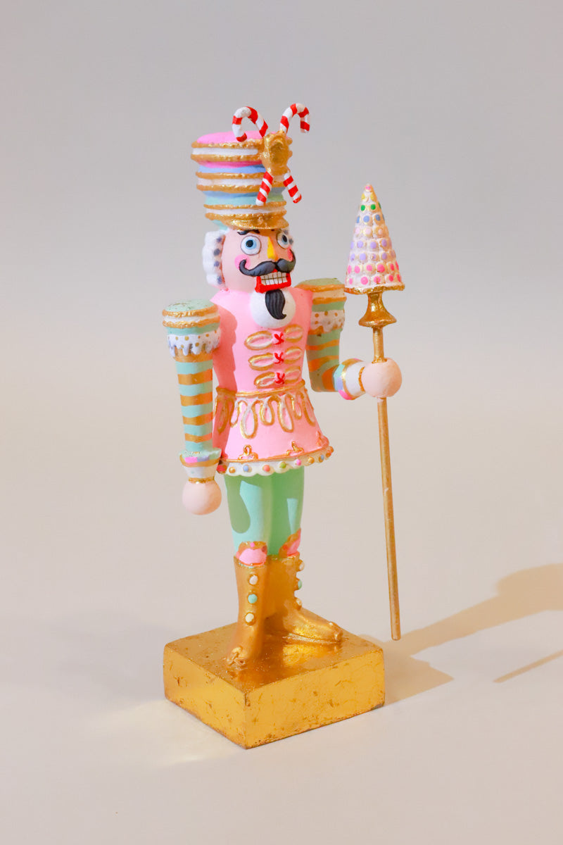Whimsical Macaron Nutcracker - Coral