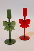 Holiday Bow Candleholders Set of 2