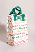 Christmas Bows Reusable Gift Bag (Tall)