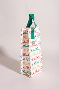 Christmas Bows Reusable Gift Bag (Wine)