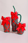 Christmas Plaid Stemless Wine Cup 12oz