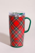 Christmas Plaid Travel Mug 22oz