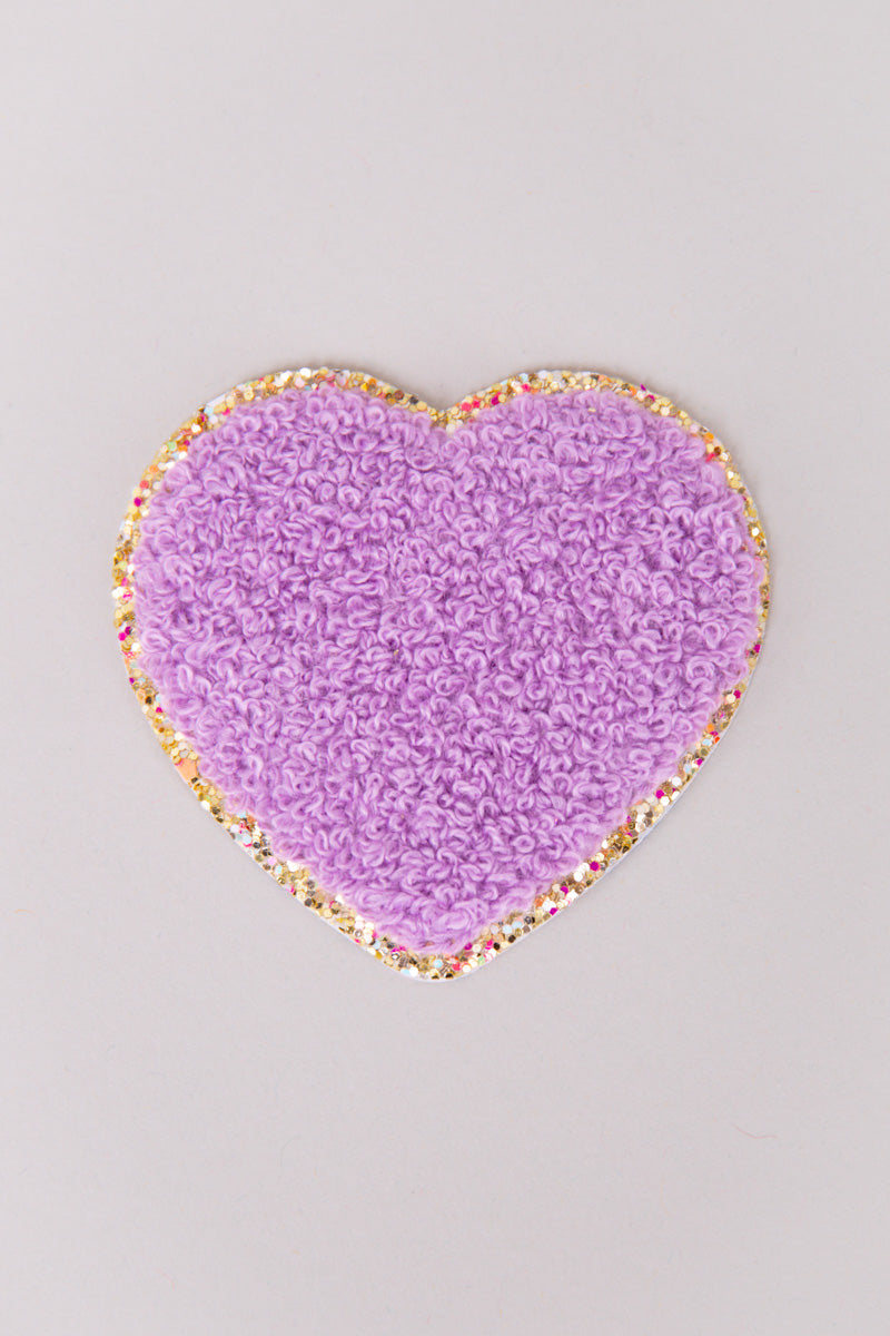 Chenille Heart Adhesive Patches-7.5cm