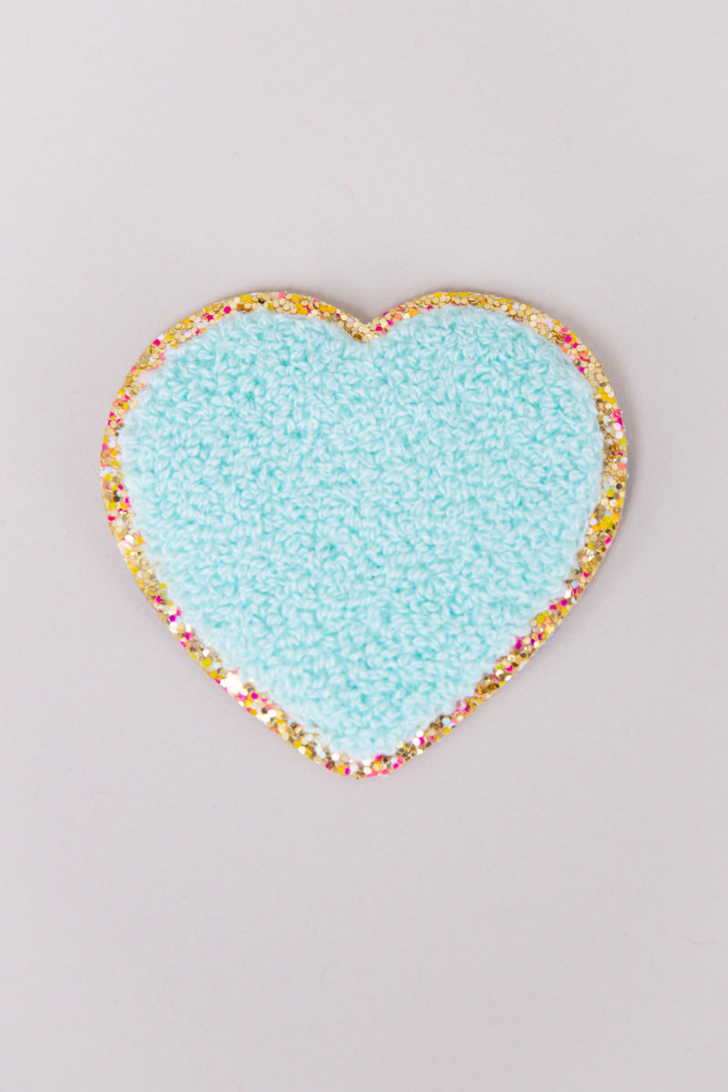 Chenille Heart Adhesive Patches-7.5cm
