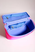 KUSSHI Large Neoprene Train Case-Pink/Indigo