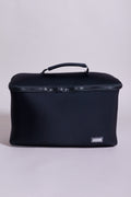 KUSSHI Large Neoprene Train Case-Black/Pink