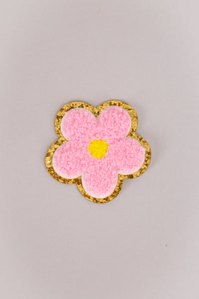 Chenille Princess Flower Adhesive Patches-2.5"
