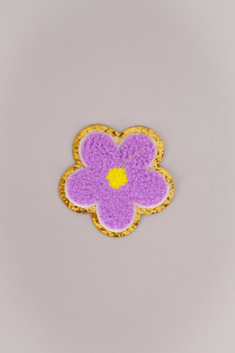 Chenille Princess Flower Adhesive Patches-2.5"
