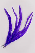 Long Rooster Feathers Bundle of 5 - Green Rubber Band - FINAL SALE