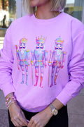 Iridescent Nutcracker Sweatshirt - Comfort Colors Purple