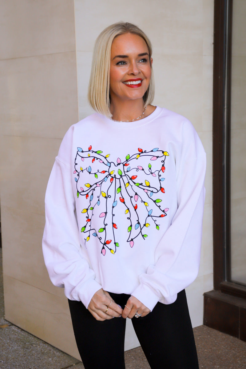Bright Lights and Bows Graphic Sweatshirt