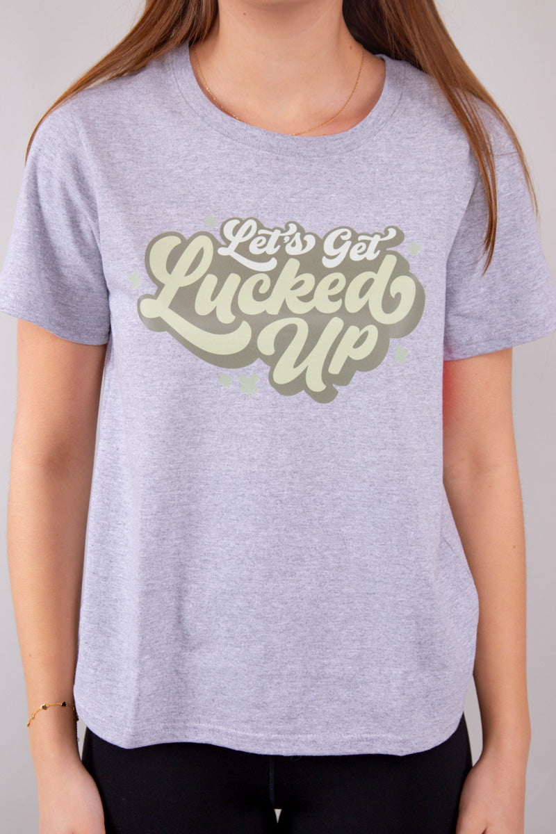 Let's Get Lucked Up Tee - Gray