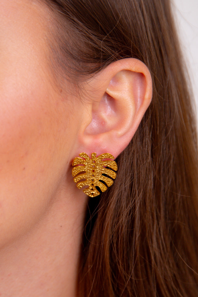 Golden Palm Earrings