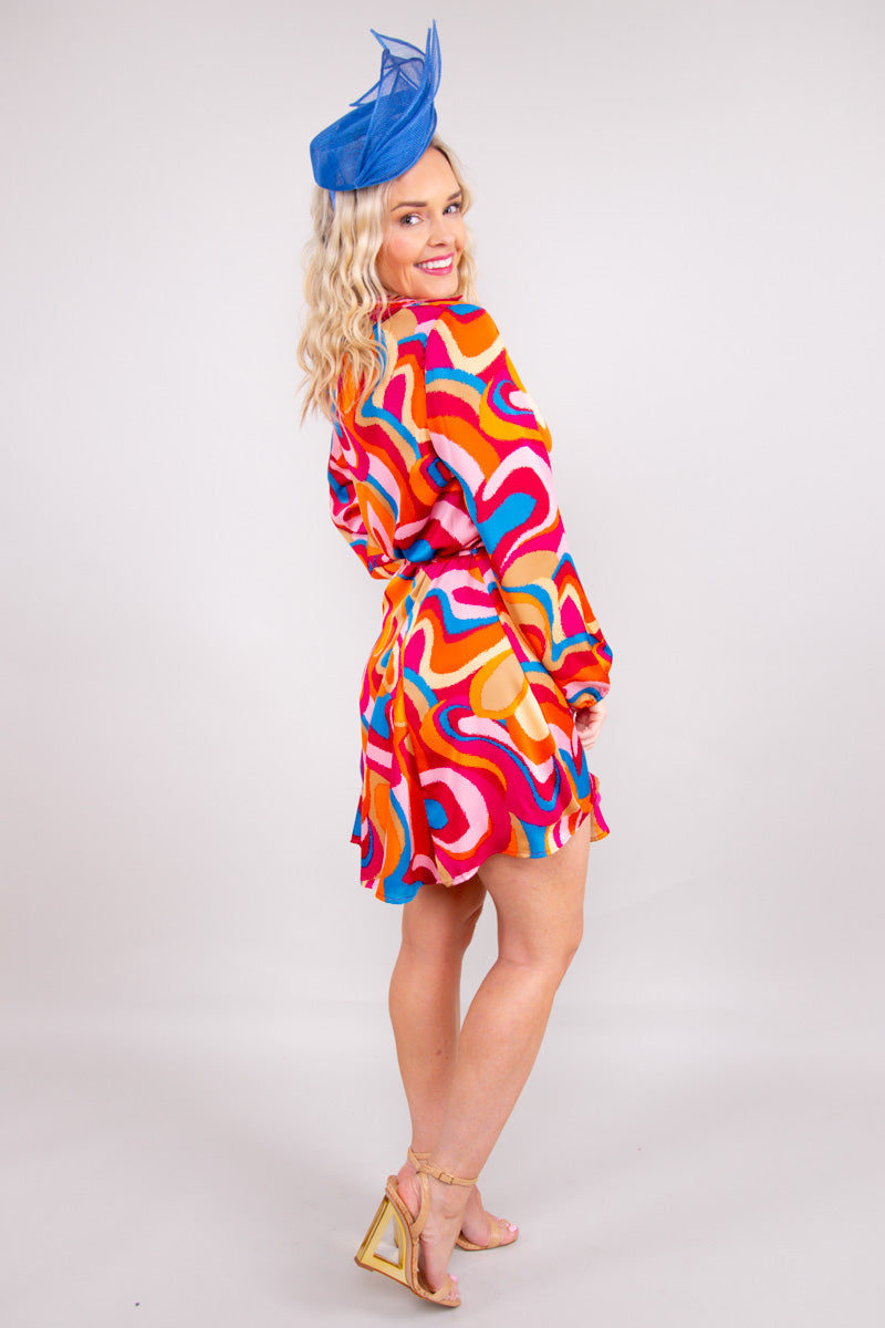 Alexis Dress-Retro Swirls