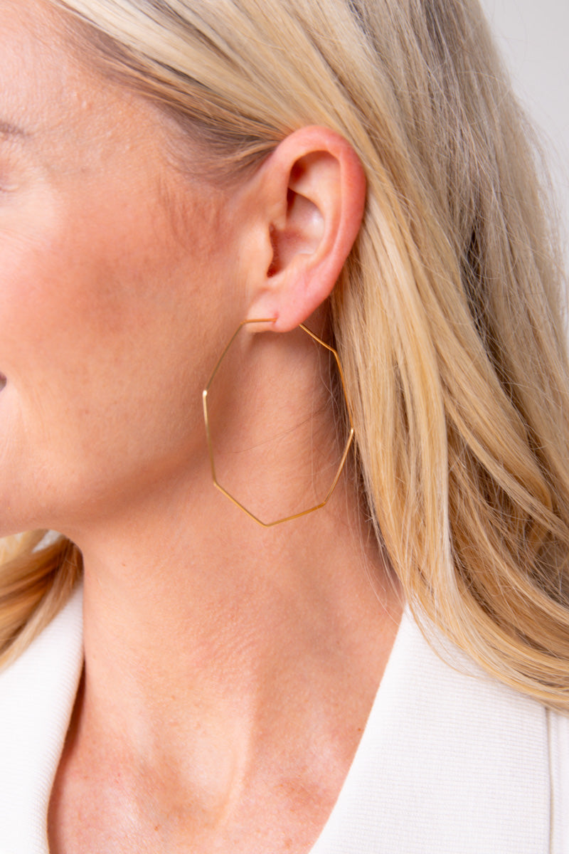 Nash Octagon Hoop Earrings - FINAL SALE