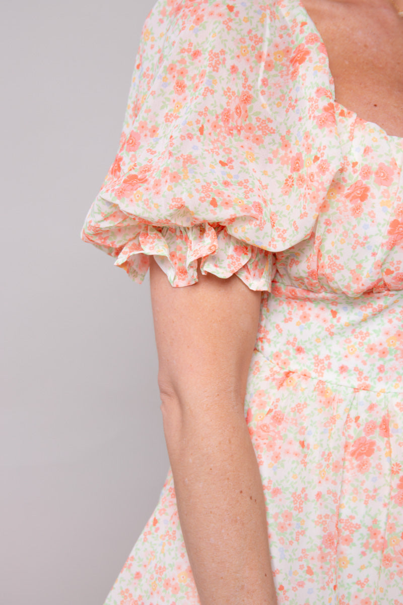 Floral Finesse Ruffle Dress