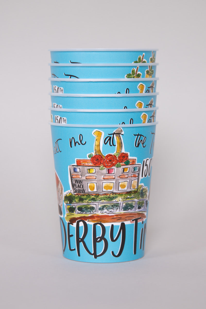 Derby Time Reusable Cups-Set of 6