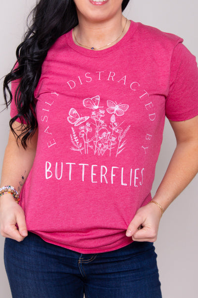 Easily Distracted By Butterflies Graphic Tee