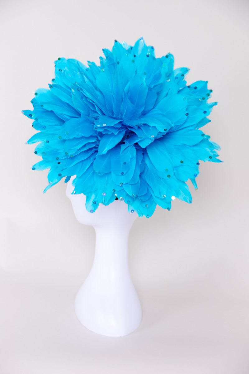 Show Stopper Fascinator-Turquoise