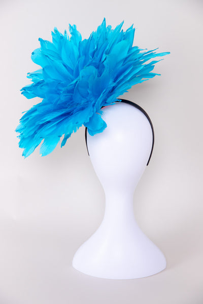 Show Stopper Fascinator-Turquoise