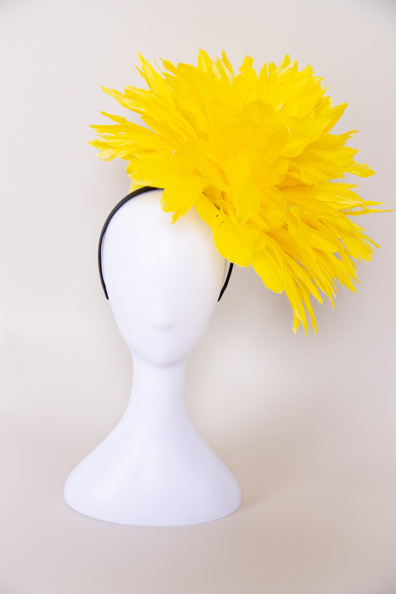 Show Stopper Fascinator-Yellow