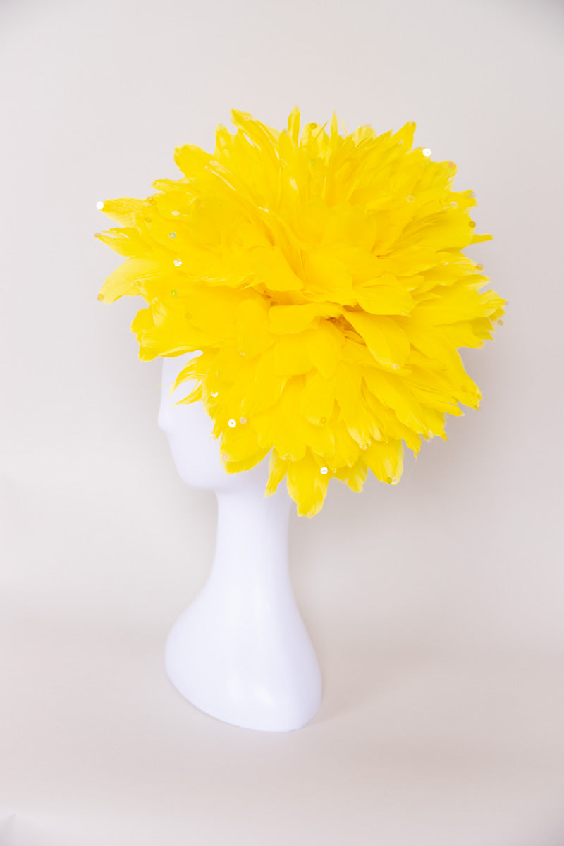 Show Stopper Fascinator-Yellow