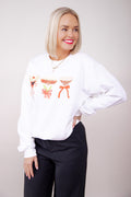 Festive Spirits Graphic Sweatshirt - White