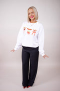 Festive Spirits Graphic Sweatshirt - White