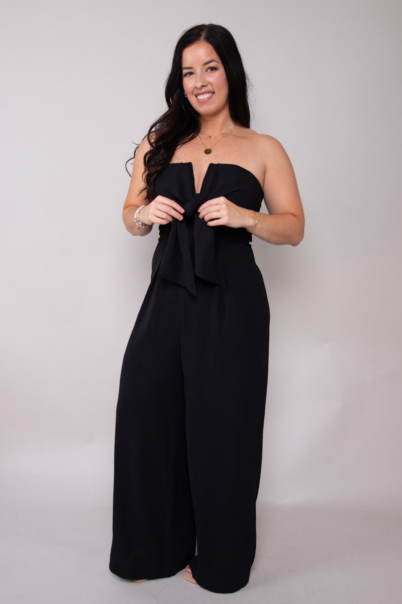 Bittersweet Strapless Jumpsuit - Black