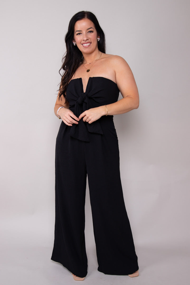 Bittersweet Strapless Jumpsuit - Black