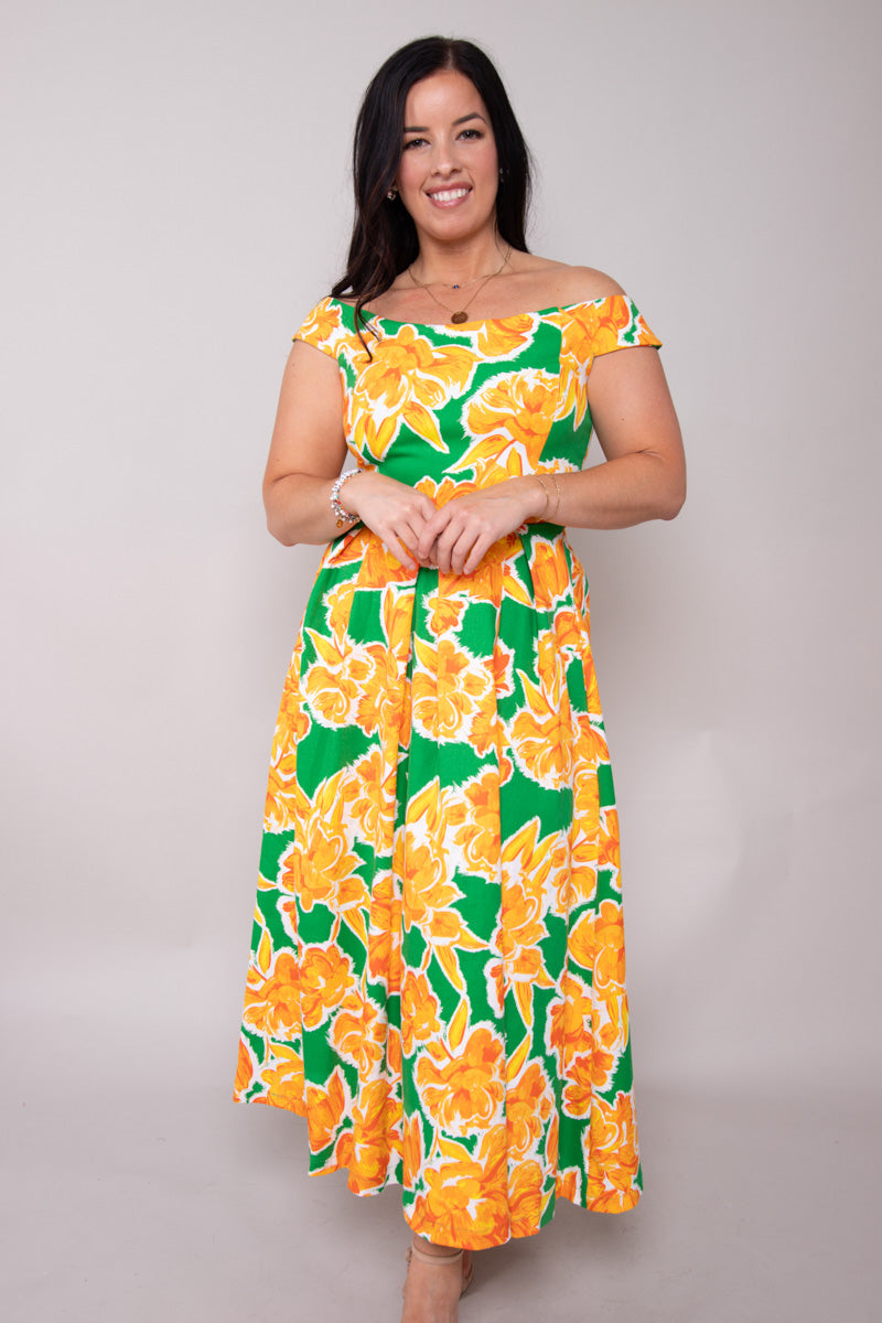 Citrus Blossom Midi Dress - FINAL SALE