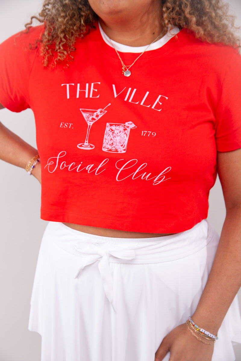 The Ville Social Club Cropped Boxy Tee