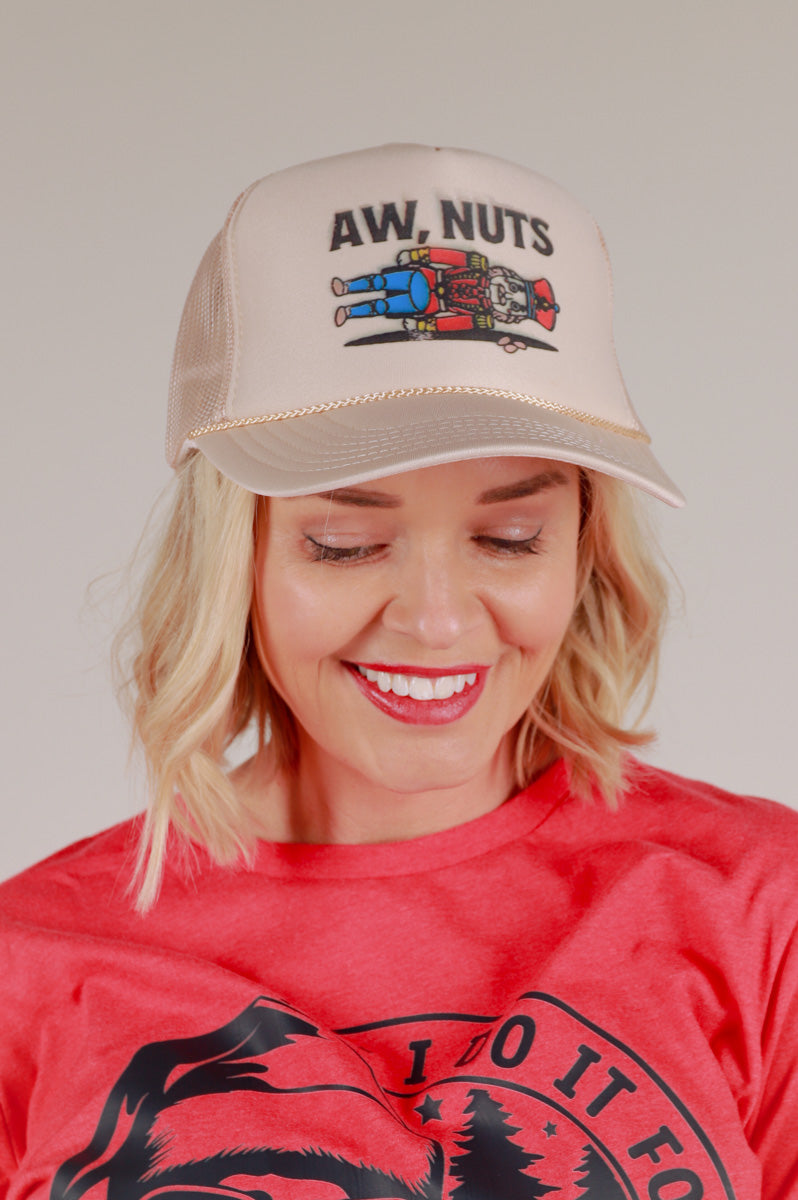 Aw, Nuts Trucker Hat - Tan