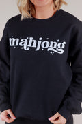 Mahjong Crewneck Sweatshirt- Black