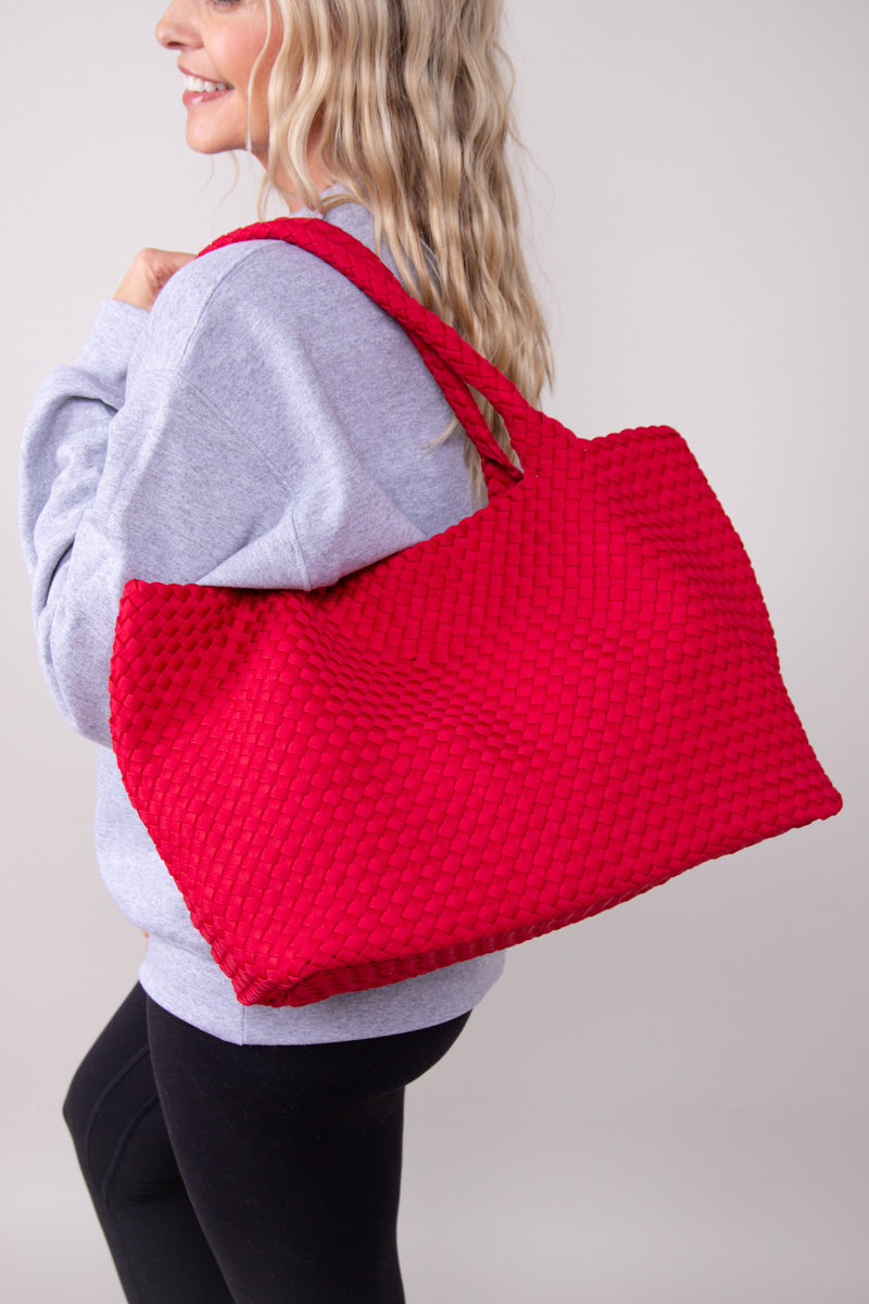 Sky's The Limit Large Woven Neoprene Tote