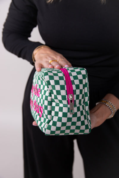 Seize The Damn Day Checkered Bag