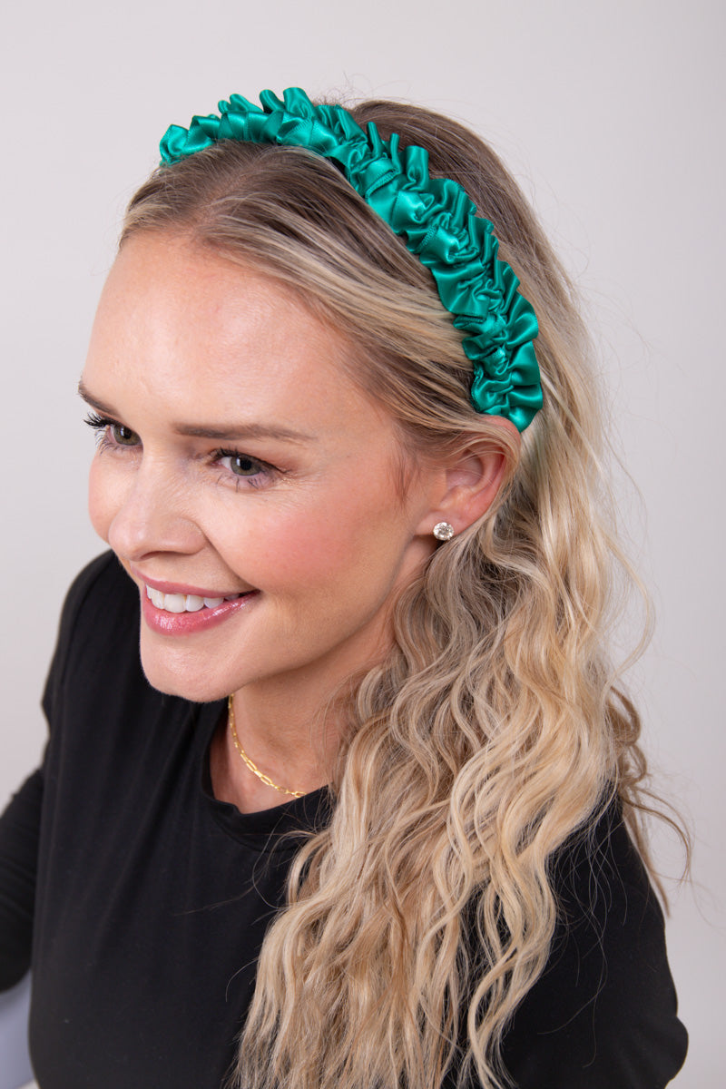 Satin Luxe Everyday Headband - Green