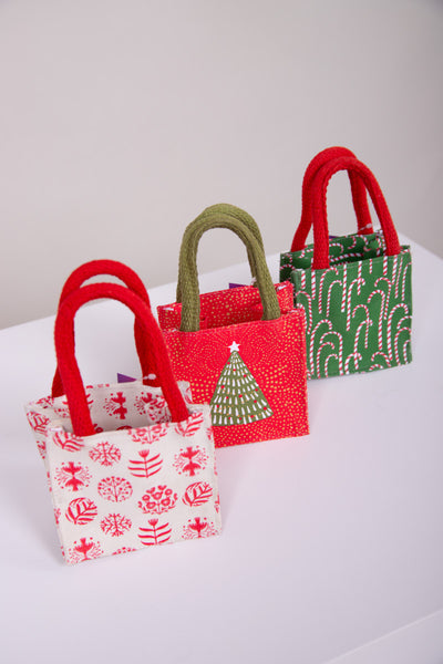 Candy Cane Small Reusable Itsy Bitsy Gift Bag