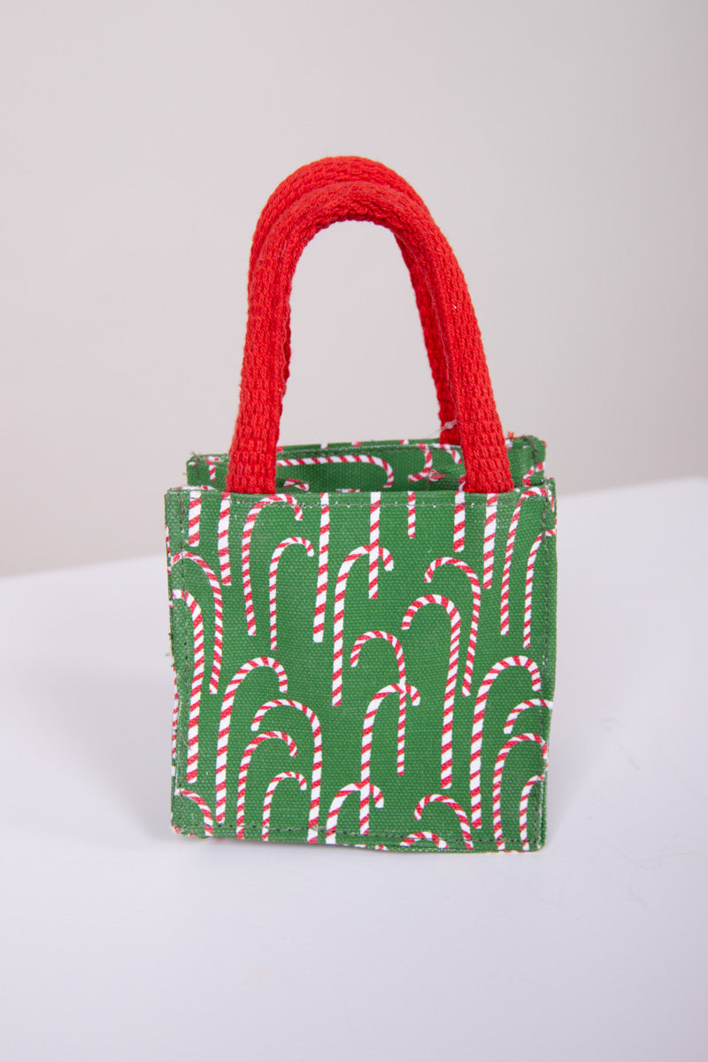 Candy Cane Small Reusable Itsy Bitsy Gift Bag