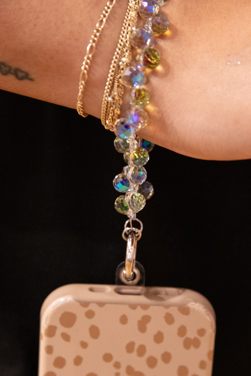 Beaded Phone Charm With Tether Tab