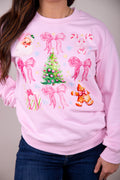 Winter Wonderland With Bows Graphic Sweatshirt