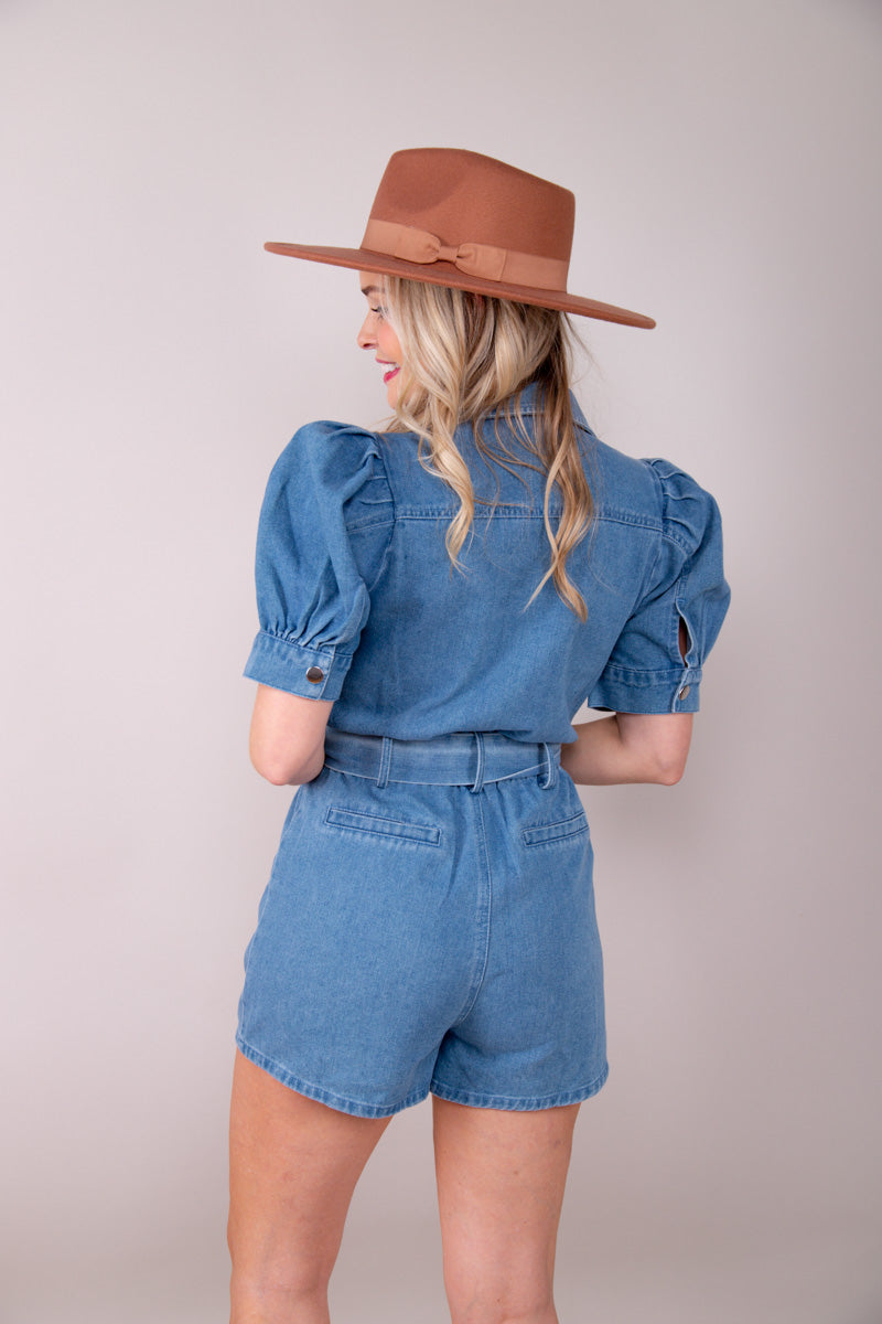 Daydreamer Denim Romper - FINAL SALE