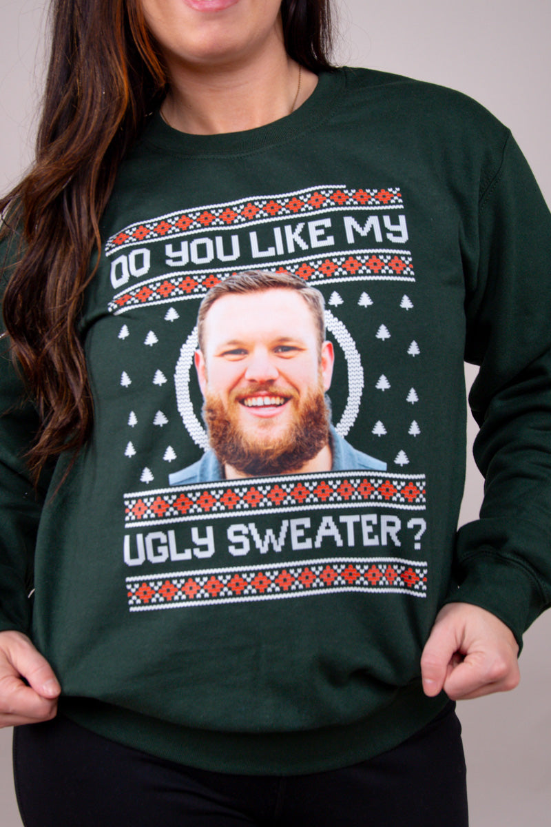 CUSTOM Ugly Sweater- Forest Green