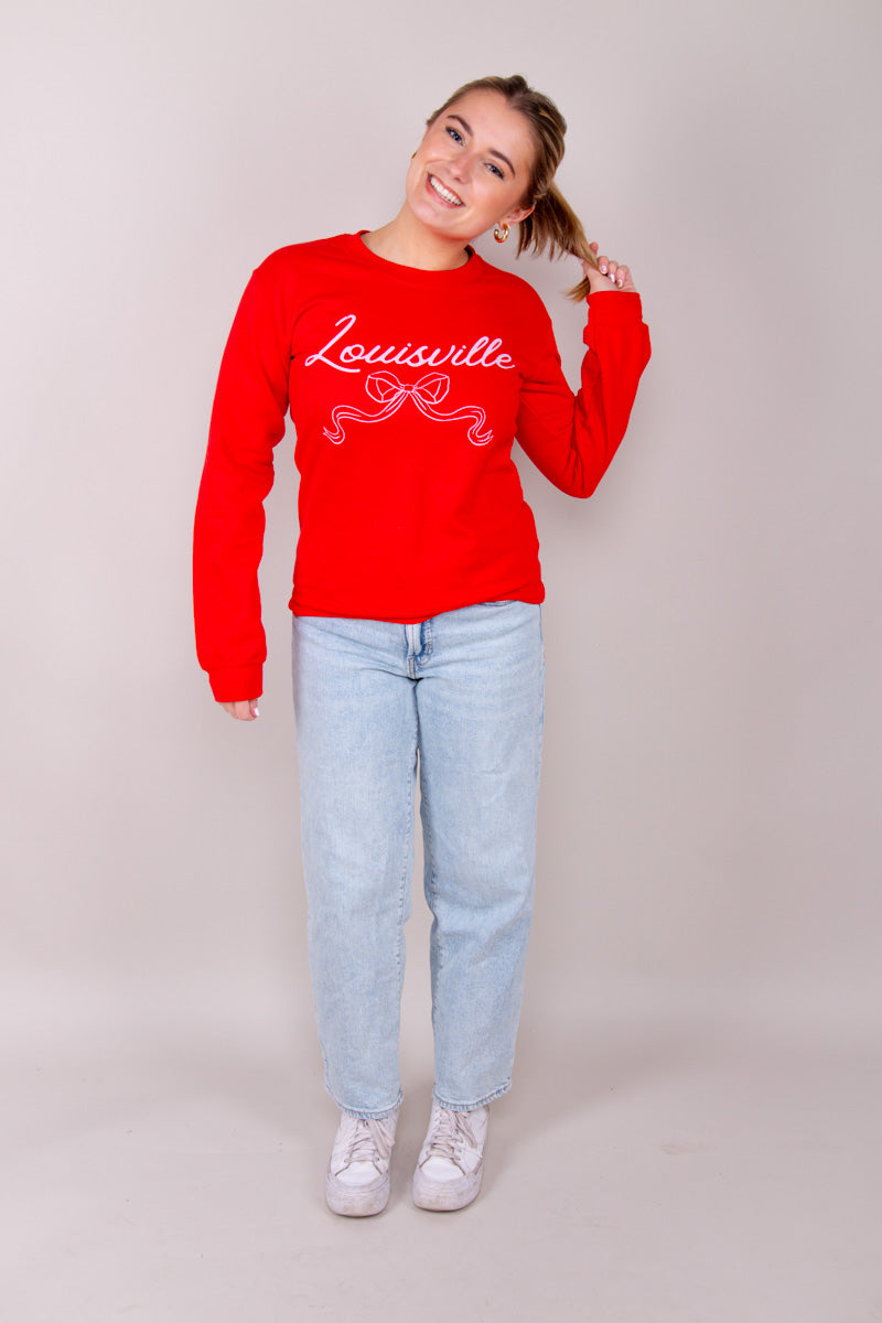 Louisville Bow Sweatshirt