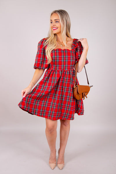 Scalloped Cheer Mini Dress