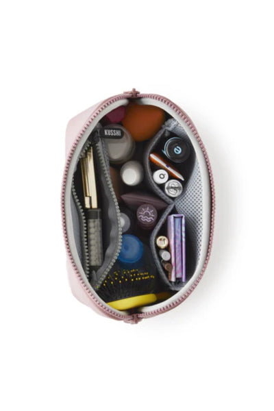 KUSSHI Neoprene Makeup Bag-Mauve/Stone