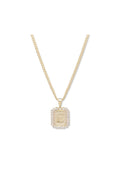 Royal Initial Card Necklace